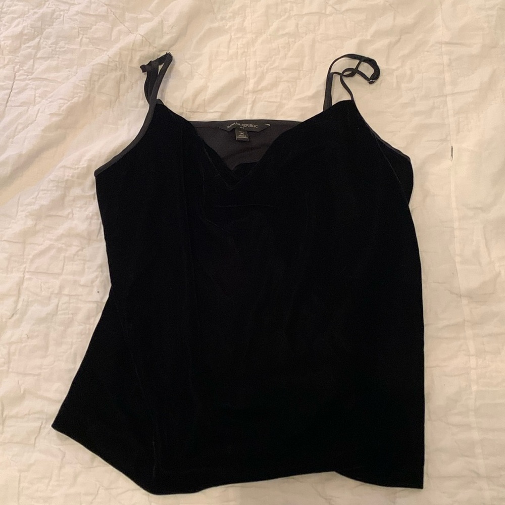 Banana Republic black velvet camisole